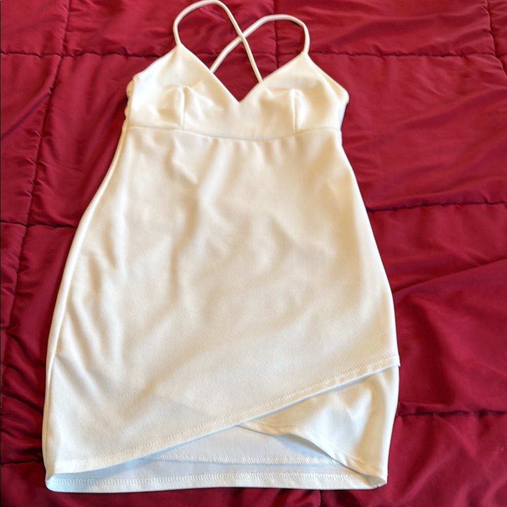 Windsor White Dress with Strappy Detail